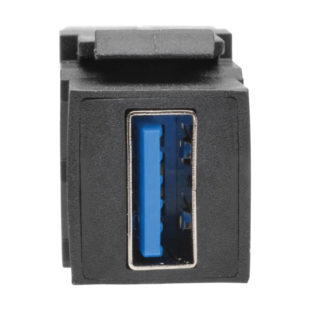 TRIPP LITE USB 3.0 All-in-One Keystone/Panel Mount Extension Cable (M/F) Angled Connector Black 30cm