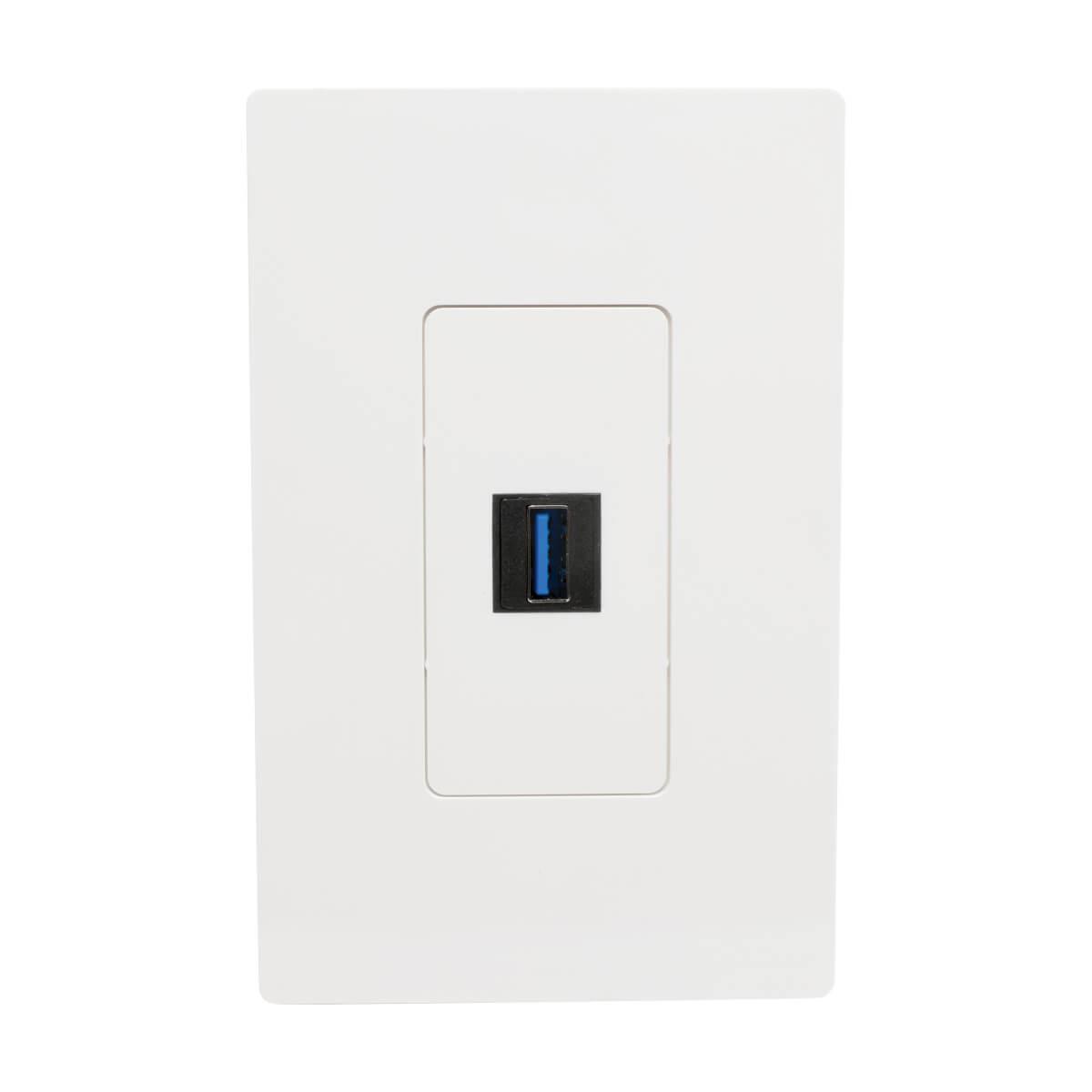 TRIPP LITE USB 3.0 All-in-One Keystone/Panel Mount Coupler Cable (F/F) Angled Connector Black 30cm