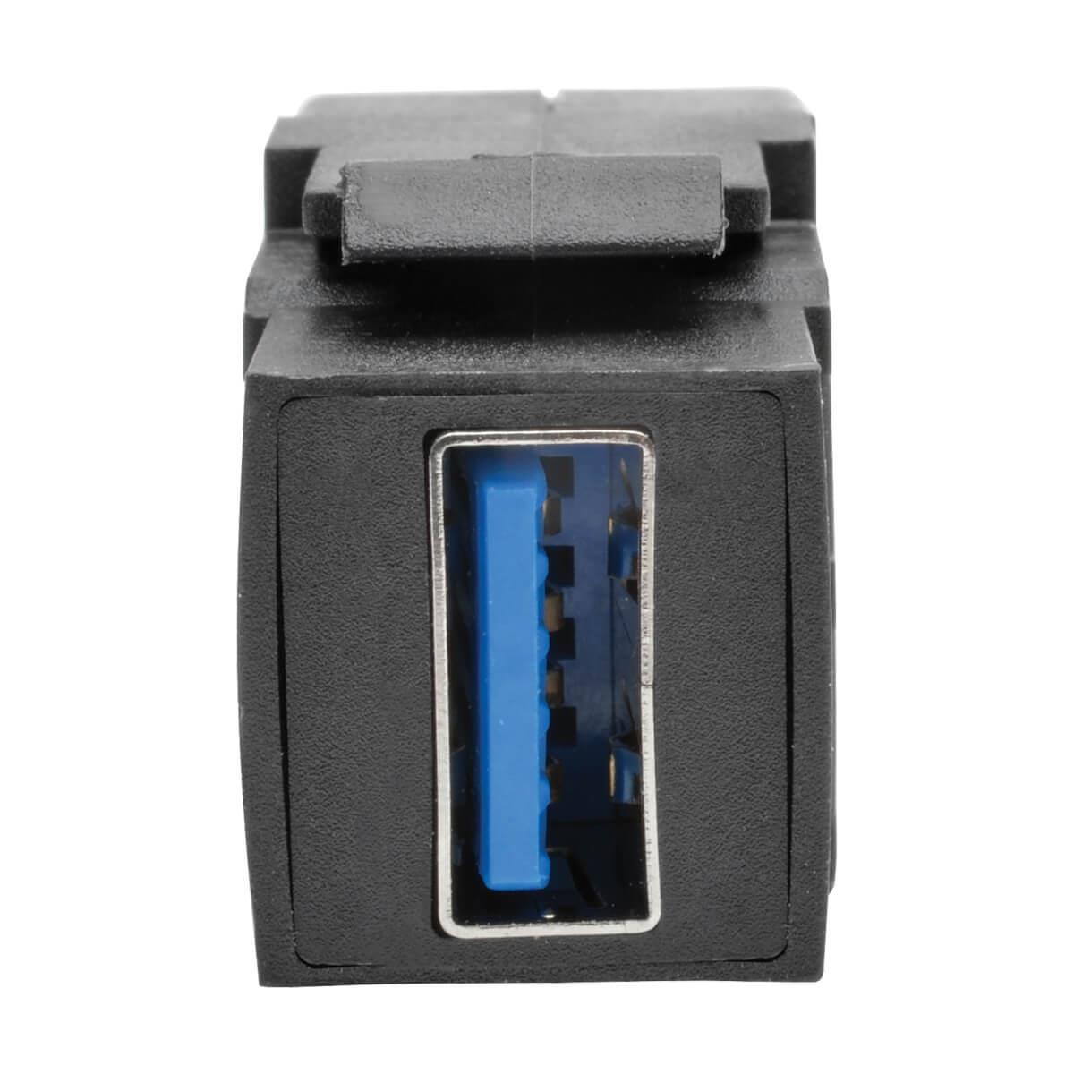 TRIPP LITE USB 3.0 All-in-One Keystone/Panel Mount Coupler Cable (F/F) Angled Connector Black 30cm
