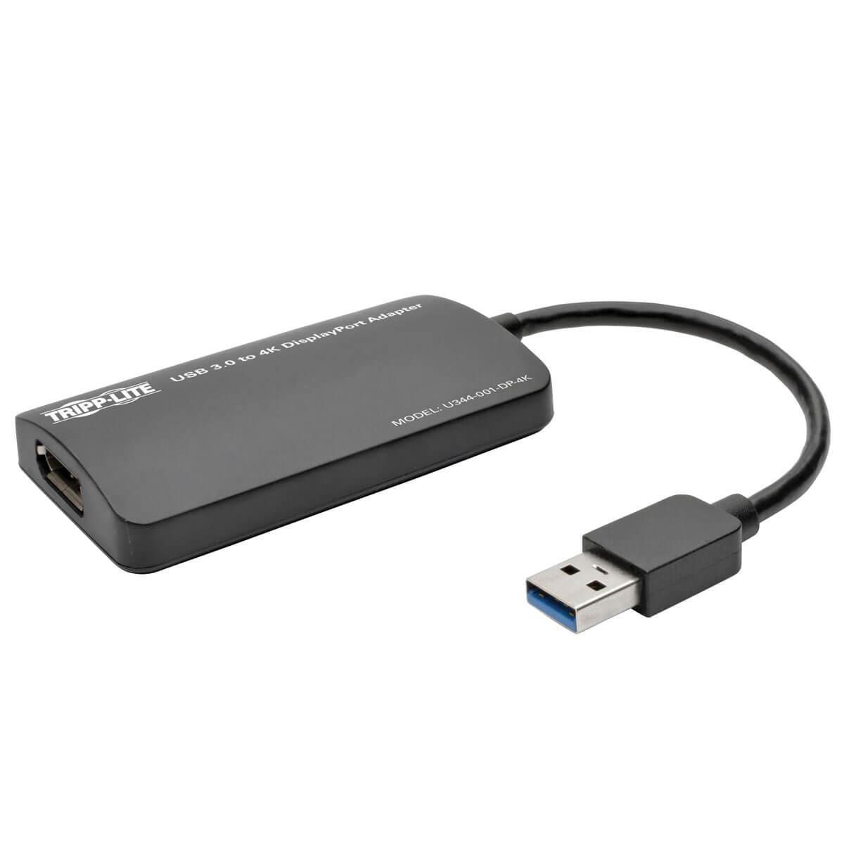 TRIPP LITE USB 3.0 SuperSpeed to DisplayPort Dual-Monitor External VGA Adapter 512 MB SDRAM 4K x 2K
