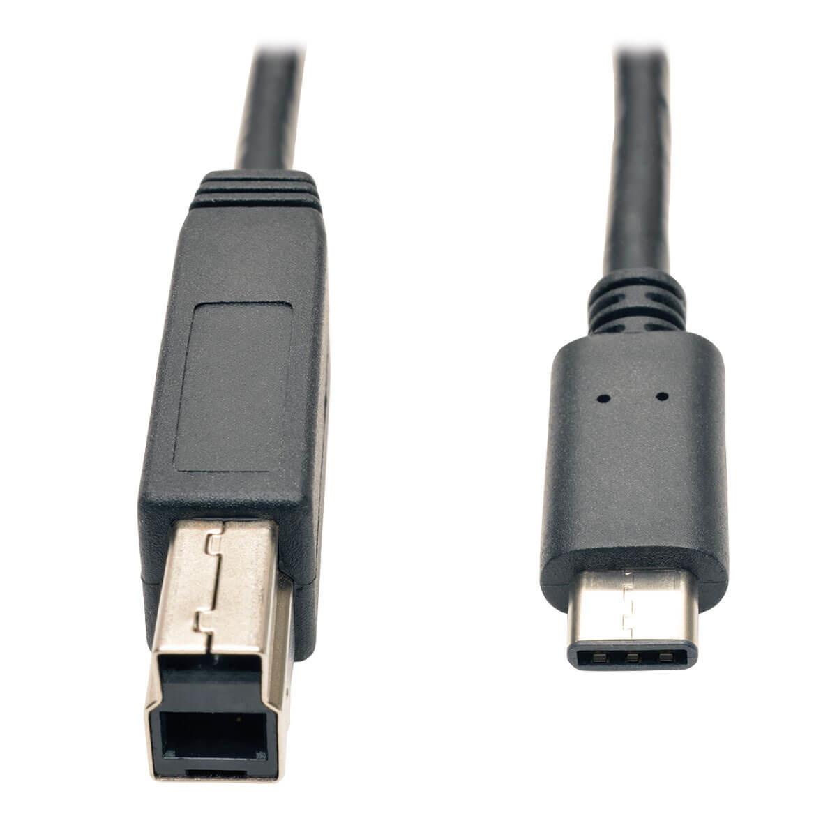 TRIPP LITE USB 3.1 Gen 2 10 Gbps Cable USB Type-C to USB 3.0 Type-B (M/M) 3 ft 91cm