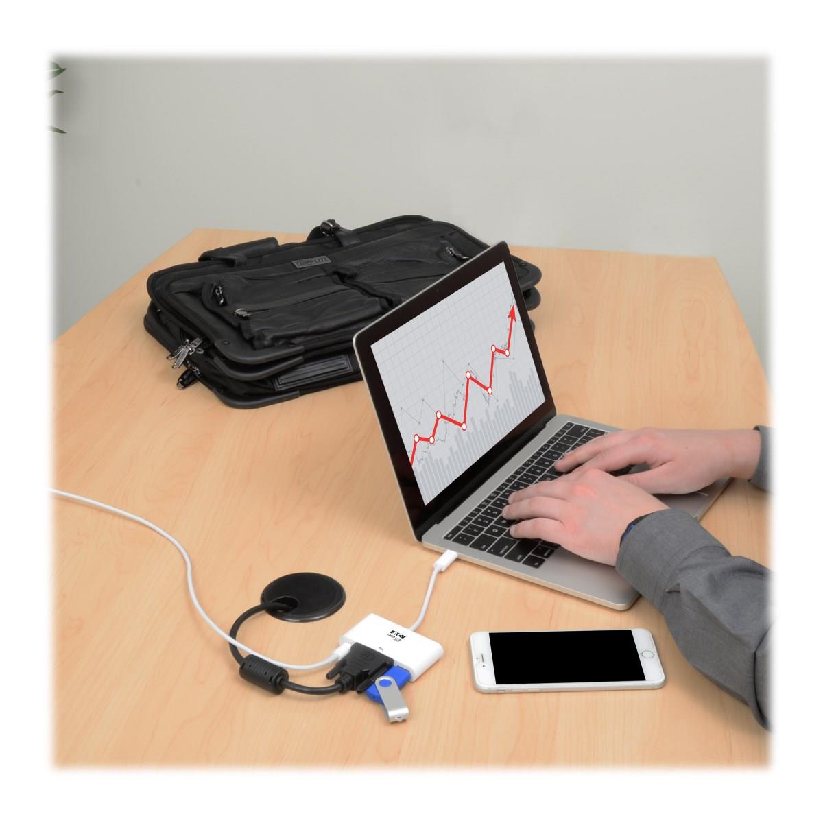 TRIPP LITE USB 3.1 Gen 1 USB-C to DVI DisplayPort Alternate Mode External Video Adapter (U444-06N-DU-C)