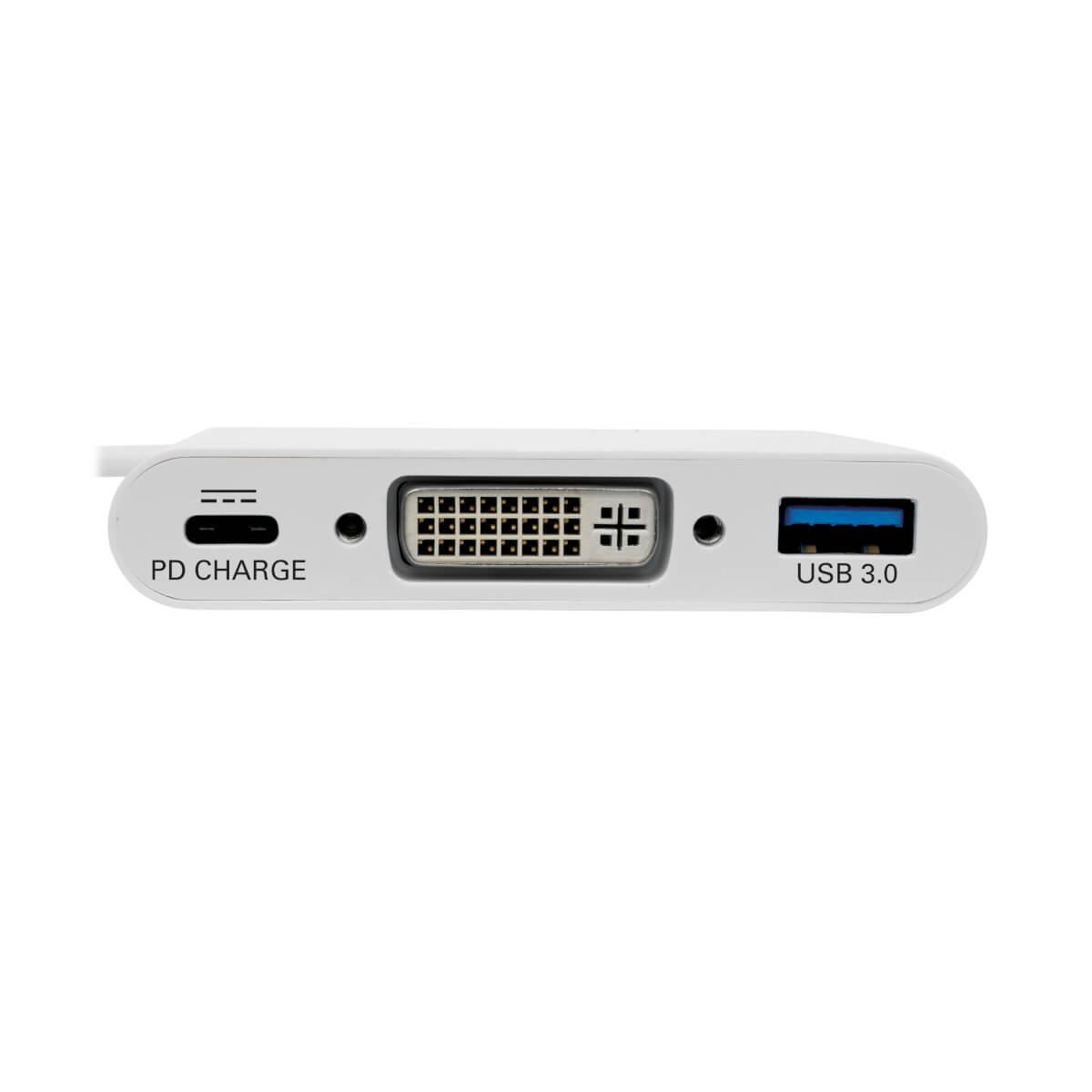 TRIPP LITE USB 3.1 Gen 1 USB-C to DVI DisplayPort Alternate Mode External Video Adapter (U444-06N-DU-C)