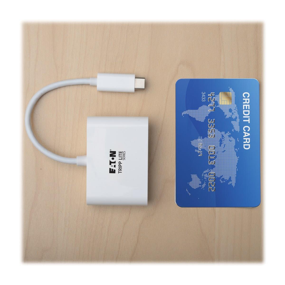 TRIPP LITE USB 3.1 Gen 1 USB-C to HDMI External Video Adapter with USB-A Hub and USB-C PD Charging Port 4K x 2K