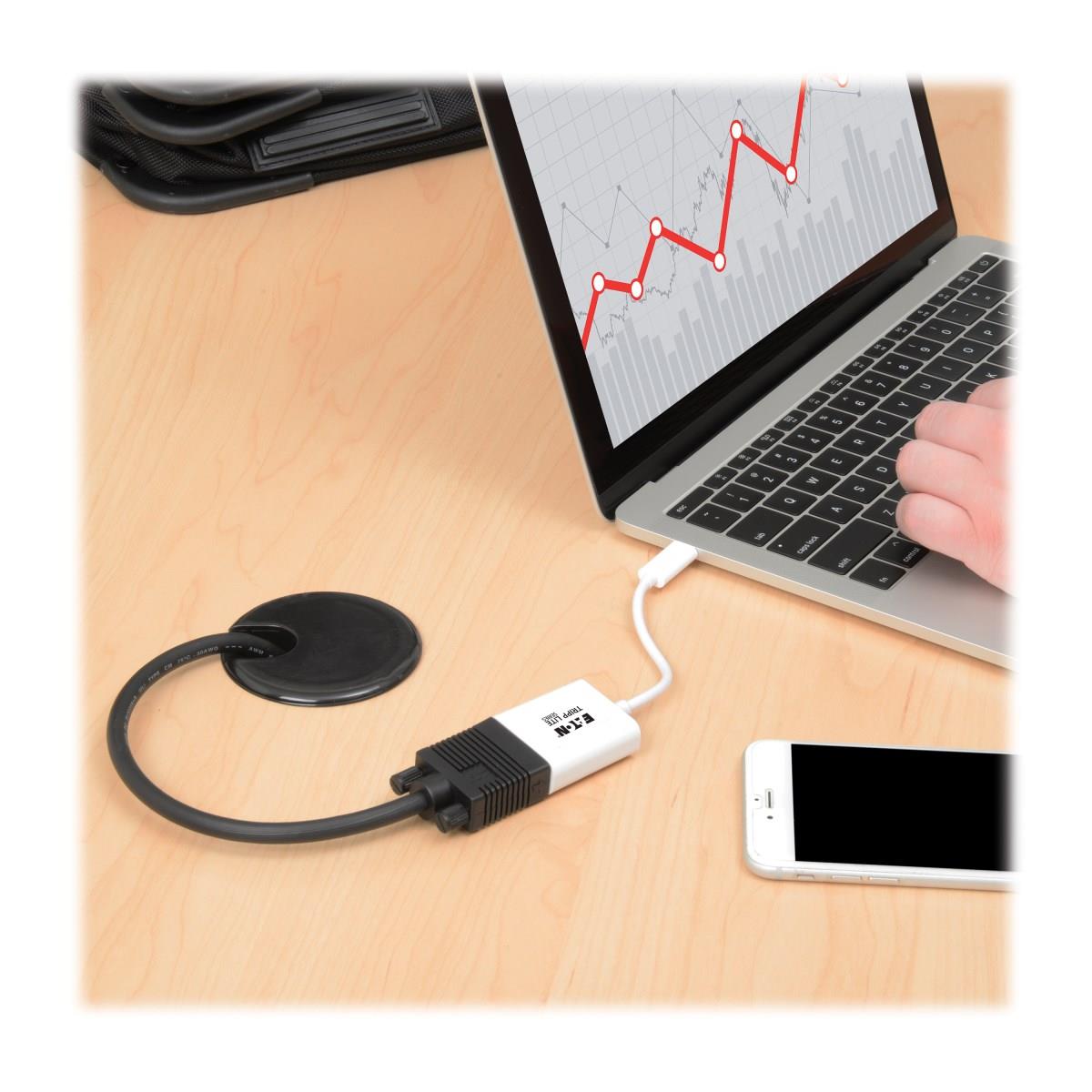 TRIPP LITE USB 3.1 Gen 1 to VGA DP Alternate Mode Dual/Multi-Monitor External Video Graphics Card Adapter 1080p