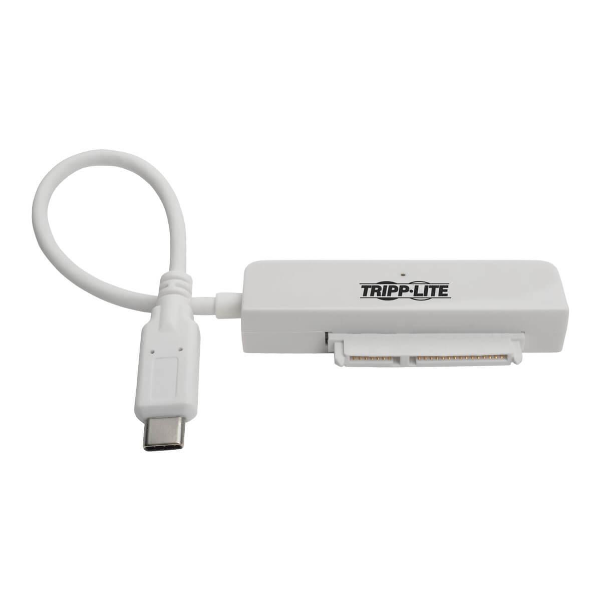 TRIPP LITE USB 3.1 Gen 2 USB Type-C to SATA III Adapter Cable with UASP 2.5in SATA Hard Drives White