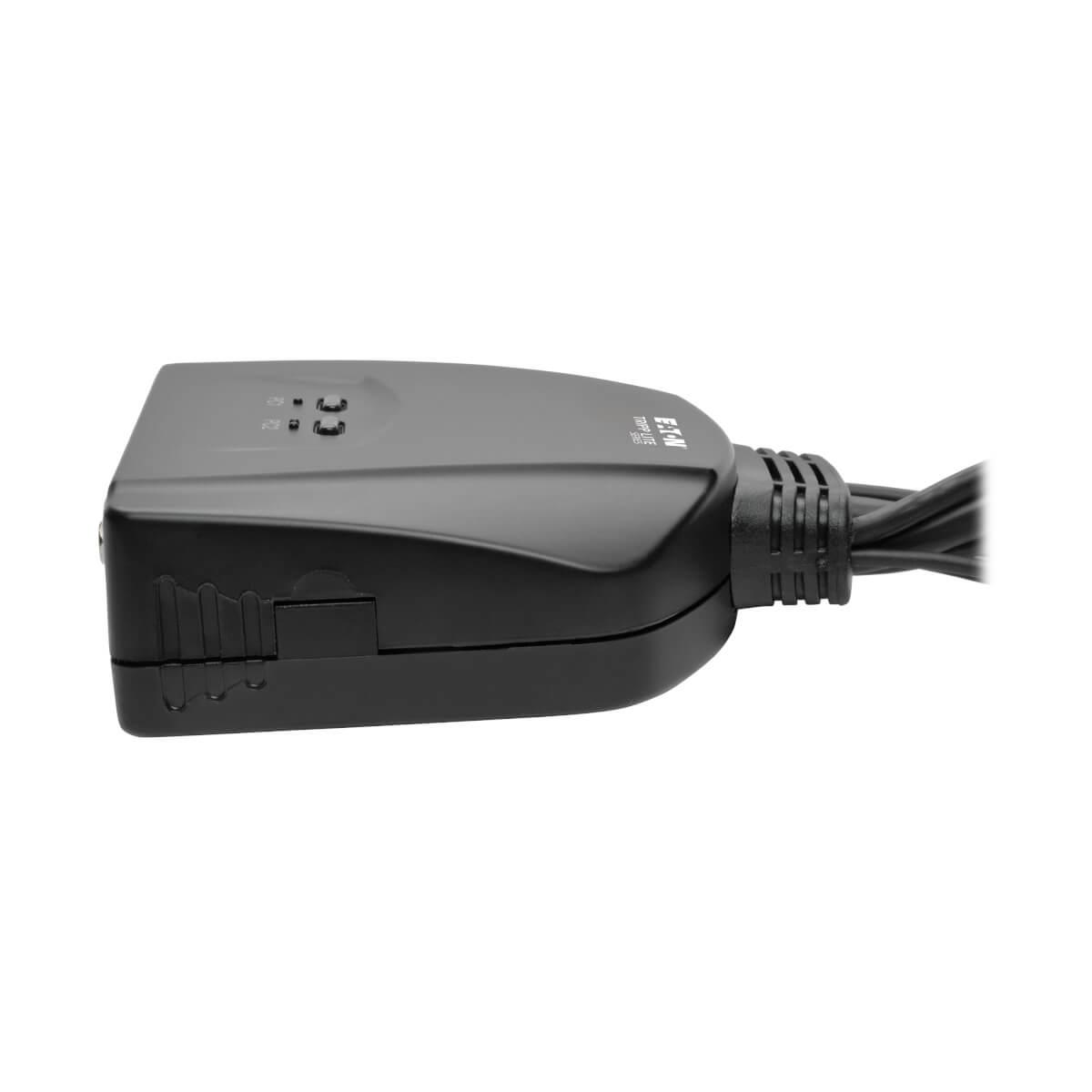 TRIPP LITE 2-Port USB/VGA Cable KVM Switch with Cables and USB Peripheral Sharing