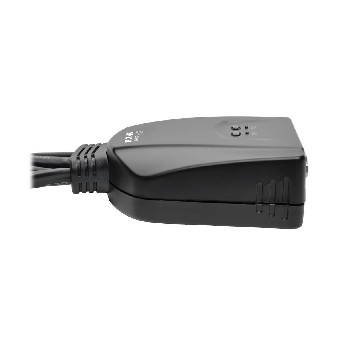 TRIPP LITE 2-Port USB/VGA Cable KVM Switch with Cables and USB Peripheral Sharing