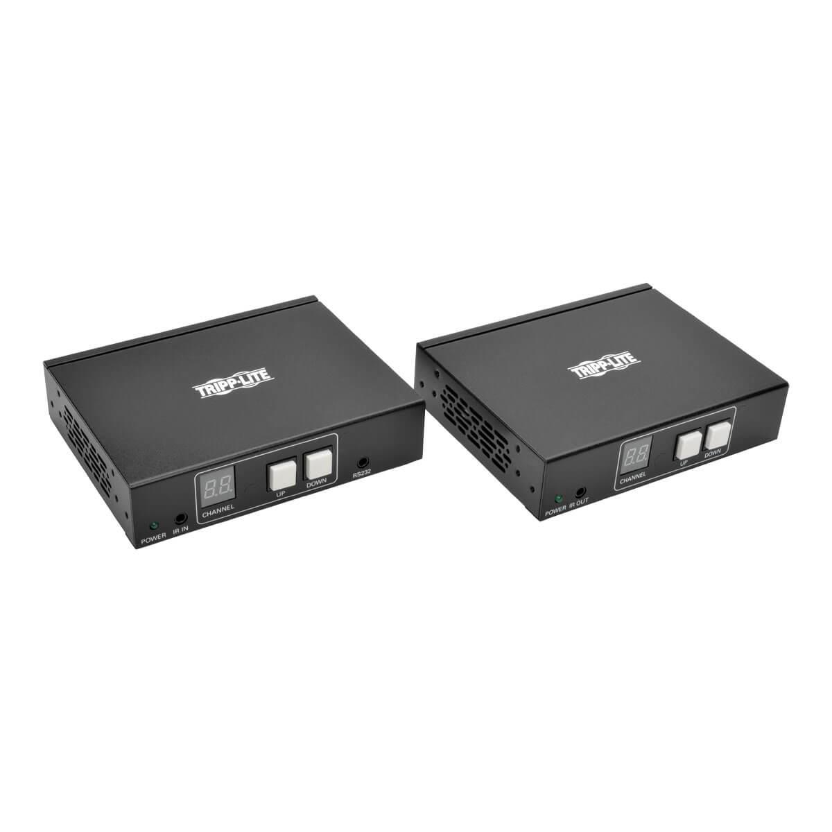 TRIPP LITE 2-Port HDMI over IP Transmitter/Receiver/Extender Kit, RS-232 Serial and IR Control 1080p 100m TAA