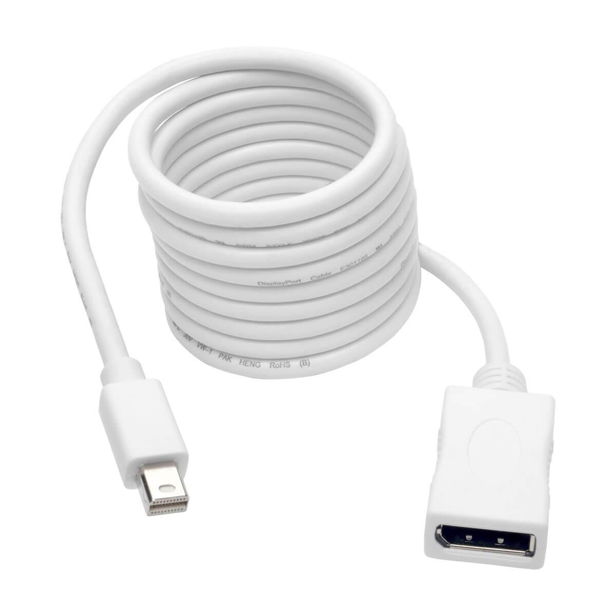 TRIPP LITE Mini DP 1.2a to DP Cable Adapter and Video Converter 4K x 2K/3840 x 2160 (M/F) @ 60 Hz HDCP 2.2 1.8m