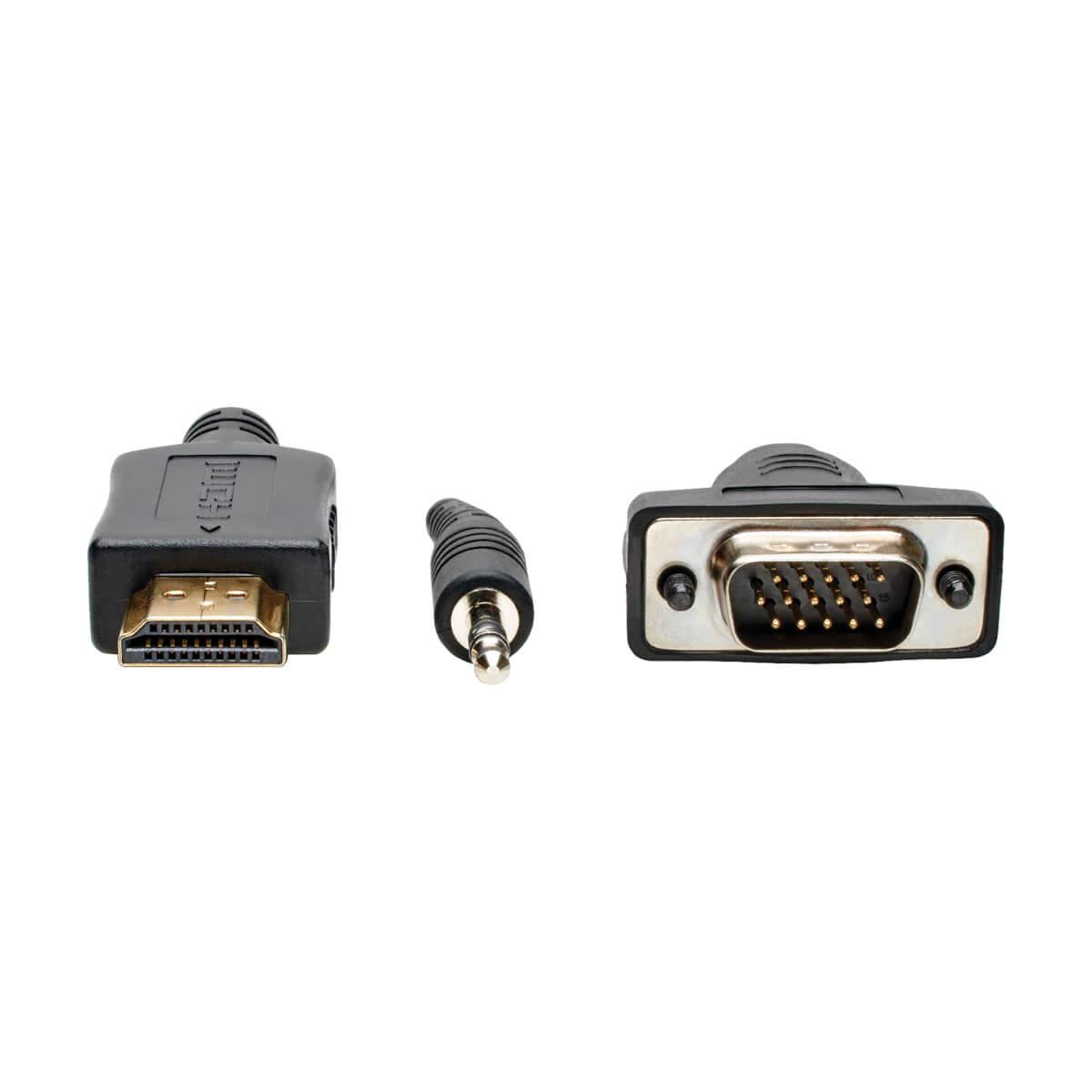 TRIPP LITE HDMI to VGA + Audio Active Converter Cable, HDMI to LP HD15 + 3.5mm (M/M) 1920x1200/1080p@60Hz 91cm