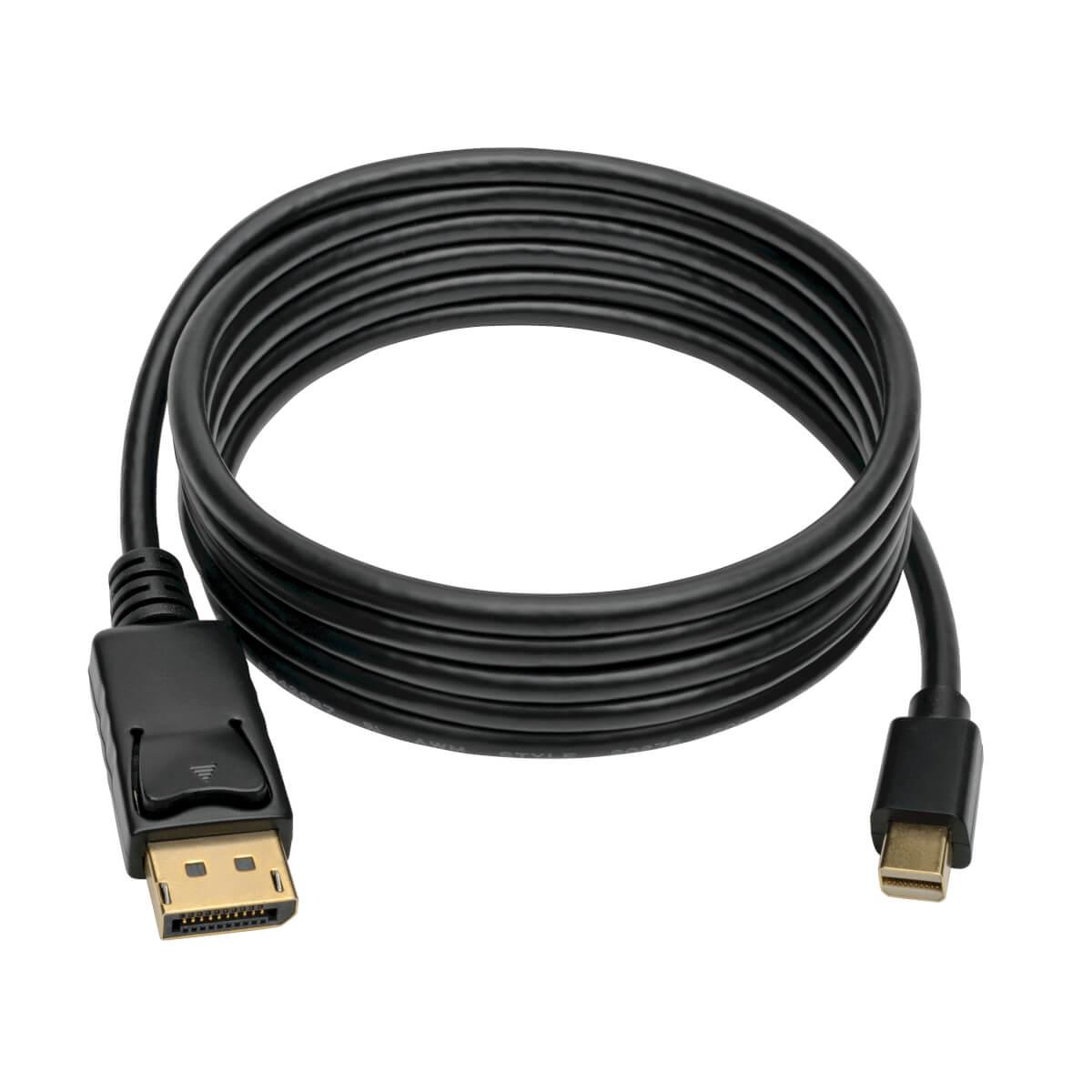 TRIPP LITE Mini DisplayPort to DisplayPort 4K @ 60 Hz Adapter Cable (M/M), 4096 x 2160 (4K x 2K), Black 1.8m