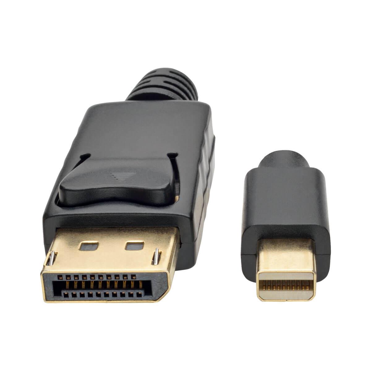 TRIPP LITE Mini DisplayPort to DisplayPort 4K @ 60 Hz Adapter Cable (M/M), 4096 x 2160 (4K x 2K), Black 1.8m