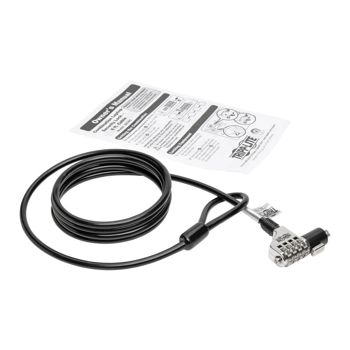 TRIPP LITE Combination Laptop Security Lock 6ft 1.8m Cable