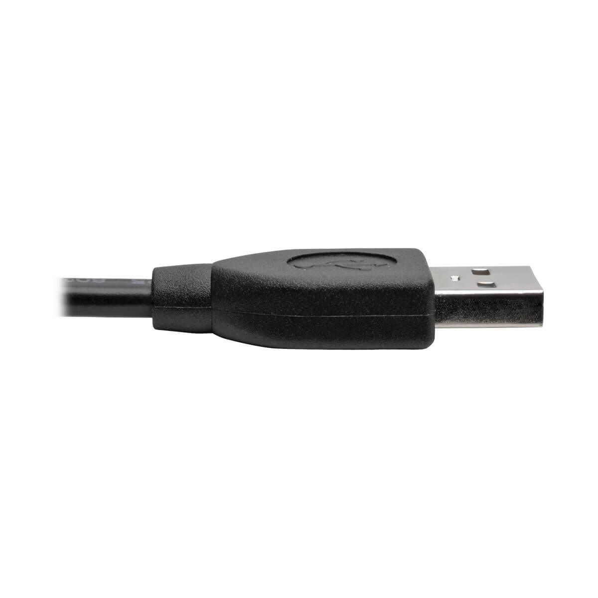 TRIPP LITE USB 2.0 Hi-Speed 2-Port Desktop Extension Cable (M/2xF), 5 ft 1.5m