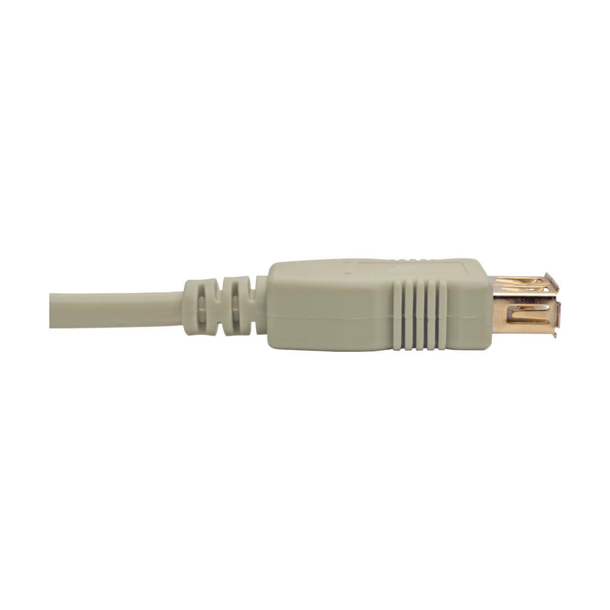 TRIPP LITE USB 2.0 Hi-Speed Extension Cable (M/F), Beige, 6 ft 1.8m