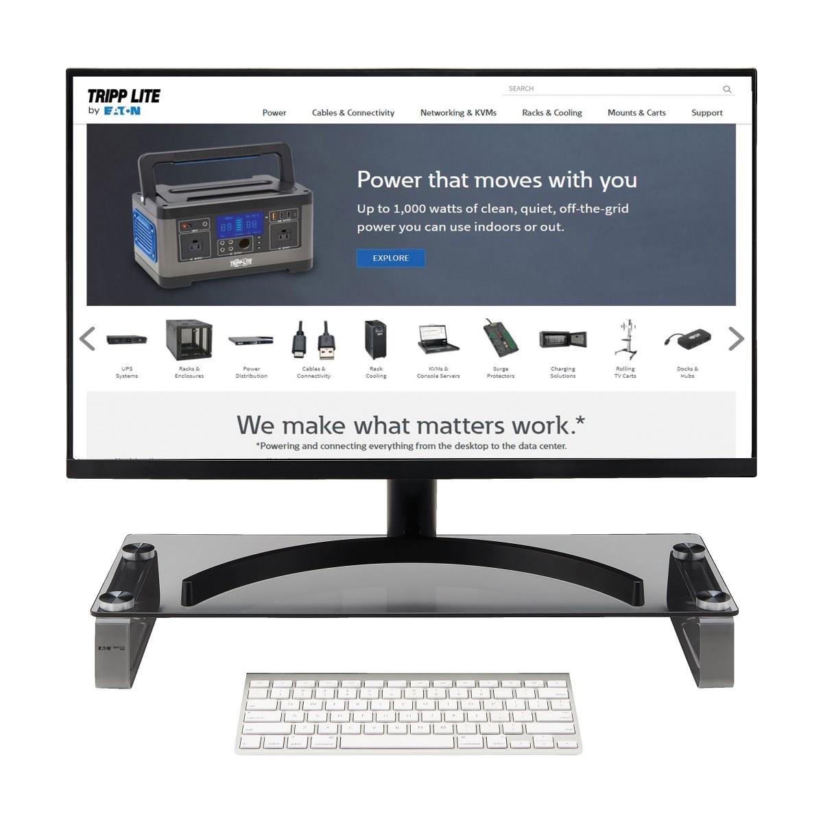 TRIPP LITE Universal Glass-Top Monitor Riser
