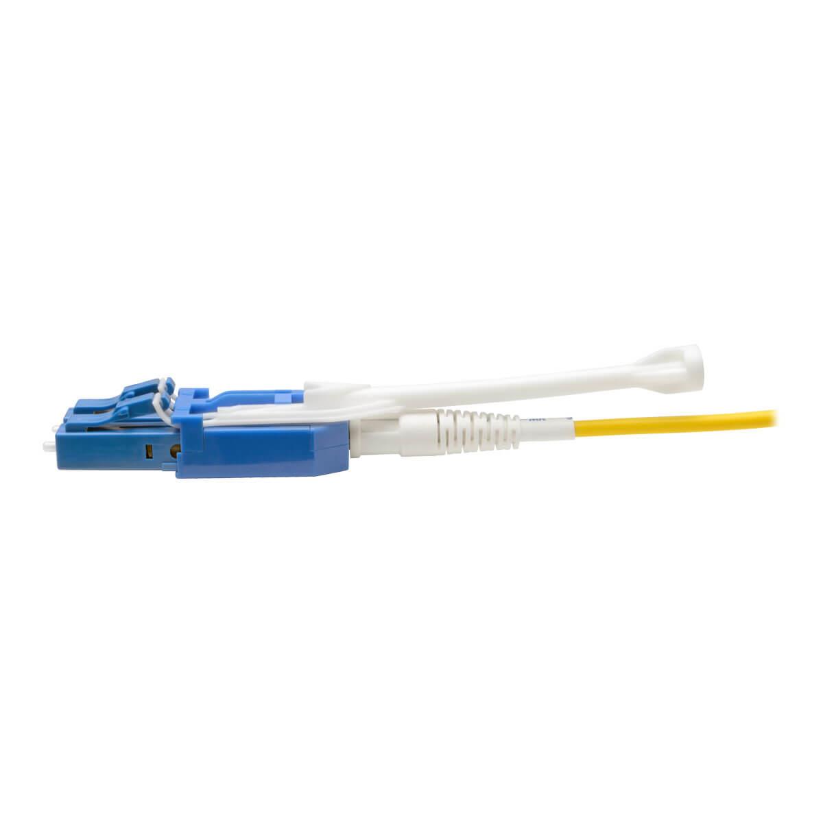 TRIPP LITE MTP/MPO (APC) to 8xLC (UPC) Singlemode Breakout Patch Cable, 40/100 GbE, QSFP+ 40GBASE-PLR4, Plenum, Yellow, 2 m (6.6 ft.)