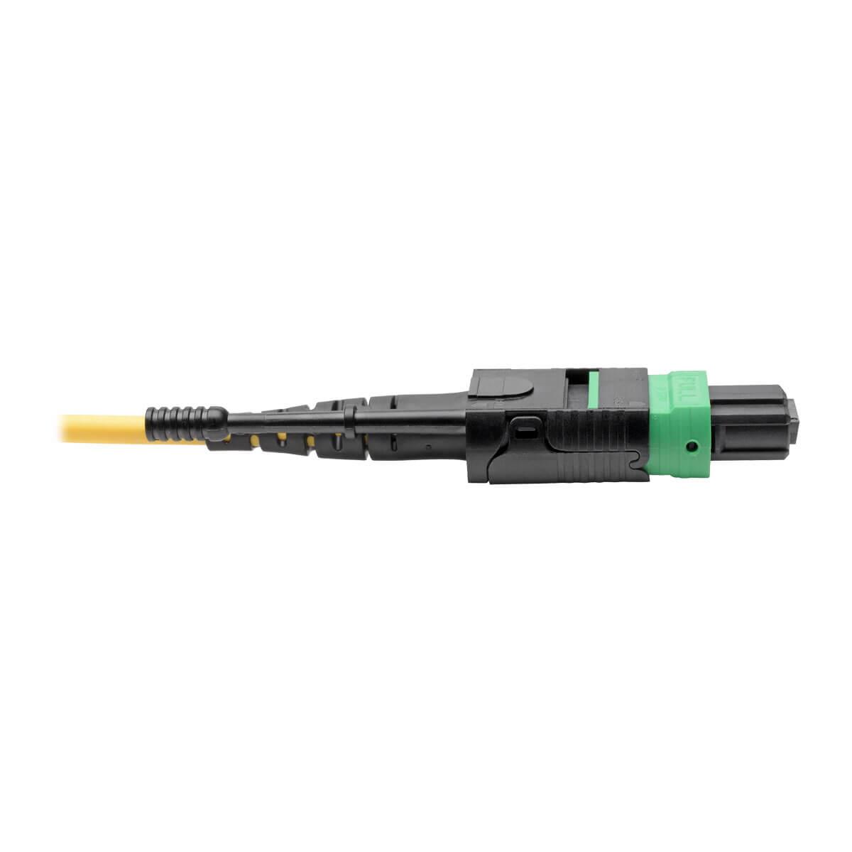 TRIPP LITE MTP/MPO (APC) to 8xLC (UPC) Singlemode Breakout Patch Cable, 40/100 GbE, QSFP+ 40GBASE-PLR4, Plenum, Yellow, 2 m (6.6 ft.)