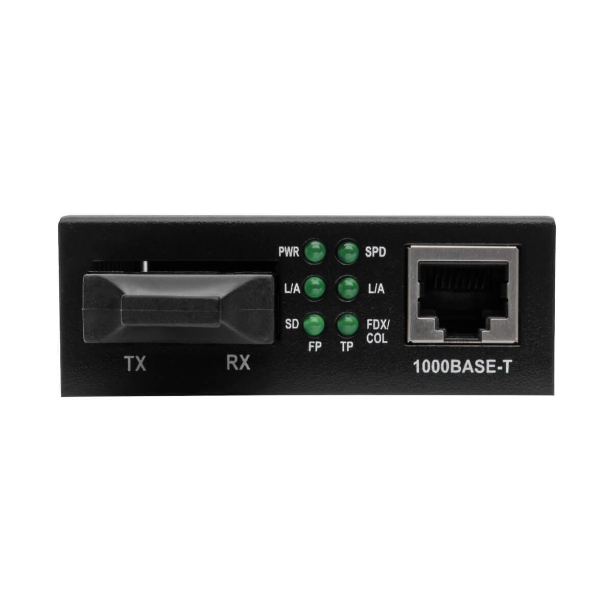 TRIPP LITE Gigabit Multimode Fiber to Ethernet Media Converter, 10/100/1000 SC, International Power Supply, 850 nm, 550 m (1,804 ft.)