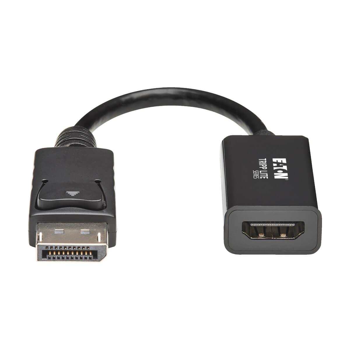 TRIPP LITE DisplayPort to HDMI 2.0 Active Adapter - M/F, Latching Connector, 4K @ 60 Hz, 15cm Black