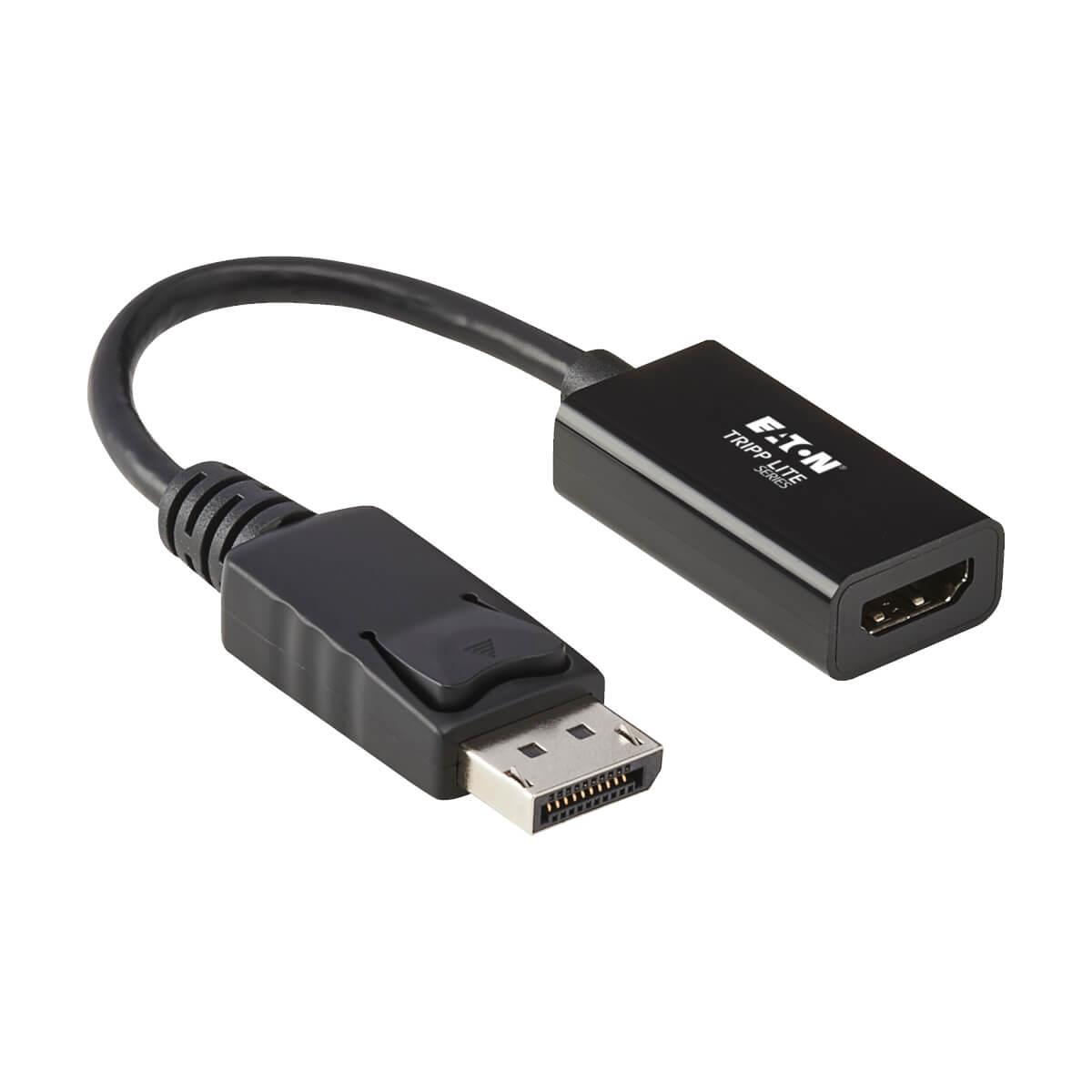 TRIPP LITE DisplayPort to HDMI 2.0 Active Adapter - M/F, Latching Connector, 4K @ 60 Hz, 15cm Black