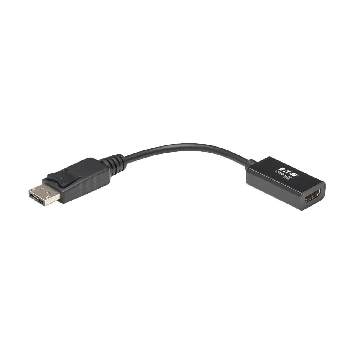 TRIPP LITE DisplayPort to HDMI 2.0 Active Adapter - M/F, Latching Connector, 4K @ 60 Hz, 15cm Black