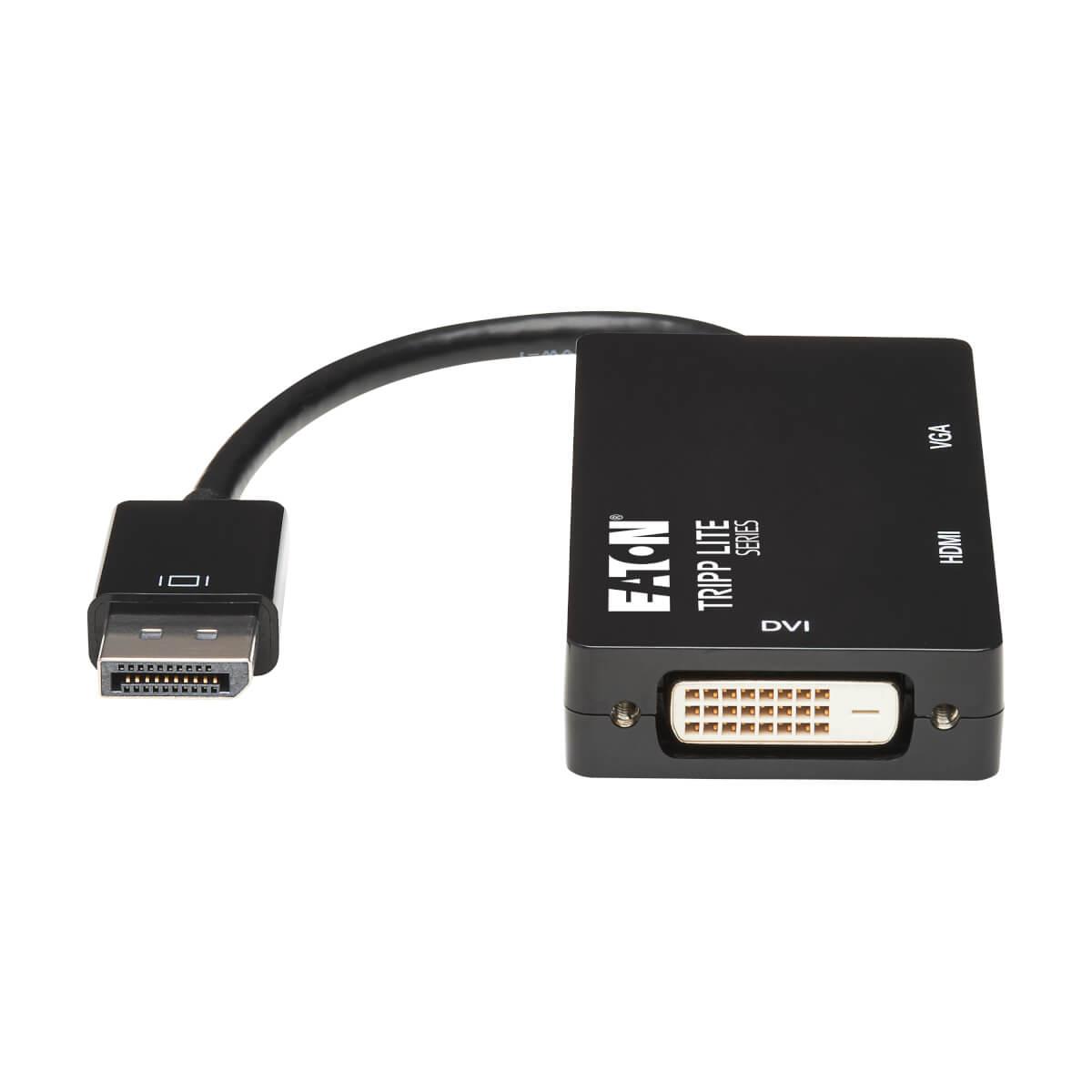 TRIPP LITE DisplayPort 1.2 to VGA/DVI/HDMI All-in-One Converter Adapter, 4K x 2K HDMI @ 60 Hz