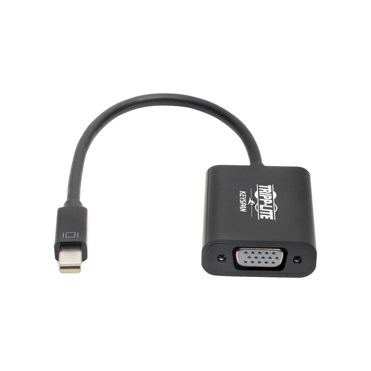 TRIPP LITE Keyspan Mini DisplayPort to VGA Active Adapter - 1920 x 1200 (1080p), Thunderbolt 1 or 2, Black