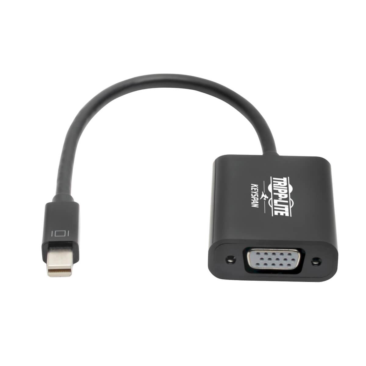 TRIPP LITE Keyspan Mini DisplayPort to VGA Active Adapter - 1920 x 1200 (1080p), Thunderbolt 1 or 2, Black