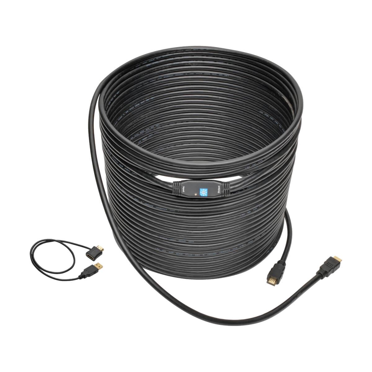 TRIPP LITE Active High-Speed HDMI Cable with Built-In Signal Booster, 1920 x 1080 (1080p) @ 60 Hz (M/M), Black, 100ft 30.5 M