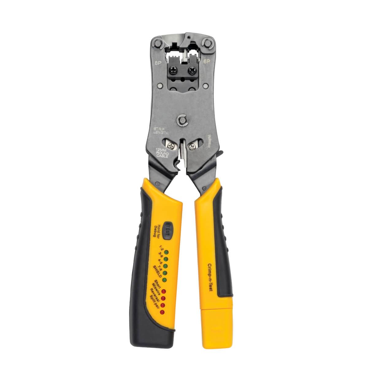 TRIPP LITE RJ11/RJ12/RJ45 Wire Crimper with Built-in Cable Tester