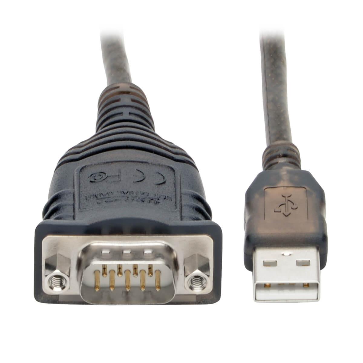 TRIPP LITE USB to RS485/RS422 FTDI Serial Adapter Cable with COM Retention (USB-A to DB9 M/M), 30 in 76.2cm