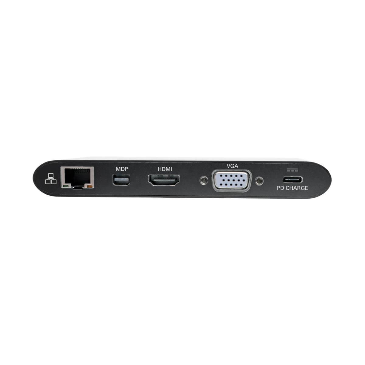 TRIPP LITE Docking Station USB-C - 3 x USB3.0 / 3.5mm Stereo / RJ45 LAN / HDMI / MINI DP / VGA / MICRO SD SD / USB-C CHARGING - 60w Power delivery