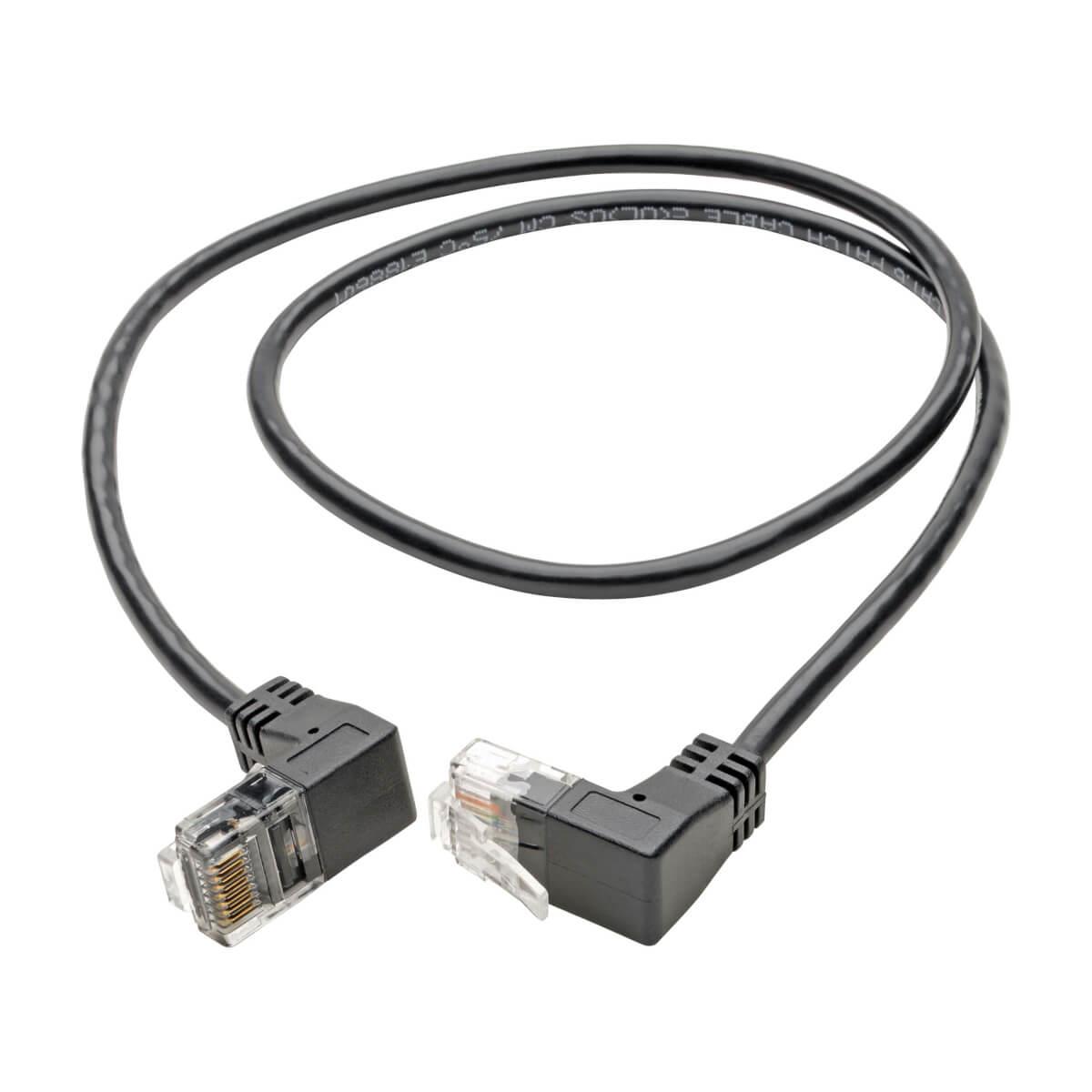 TRIPP LITE Patch cable Right-Angle - CAT6 - UTP - Snagless - 60cm - Black
