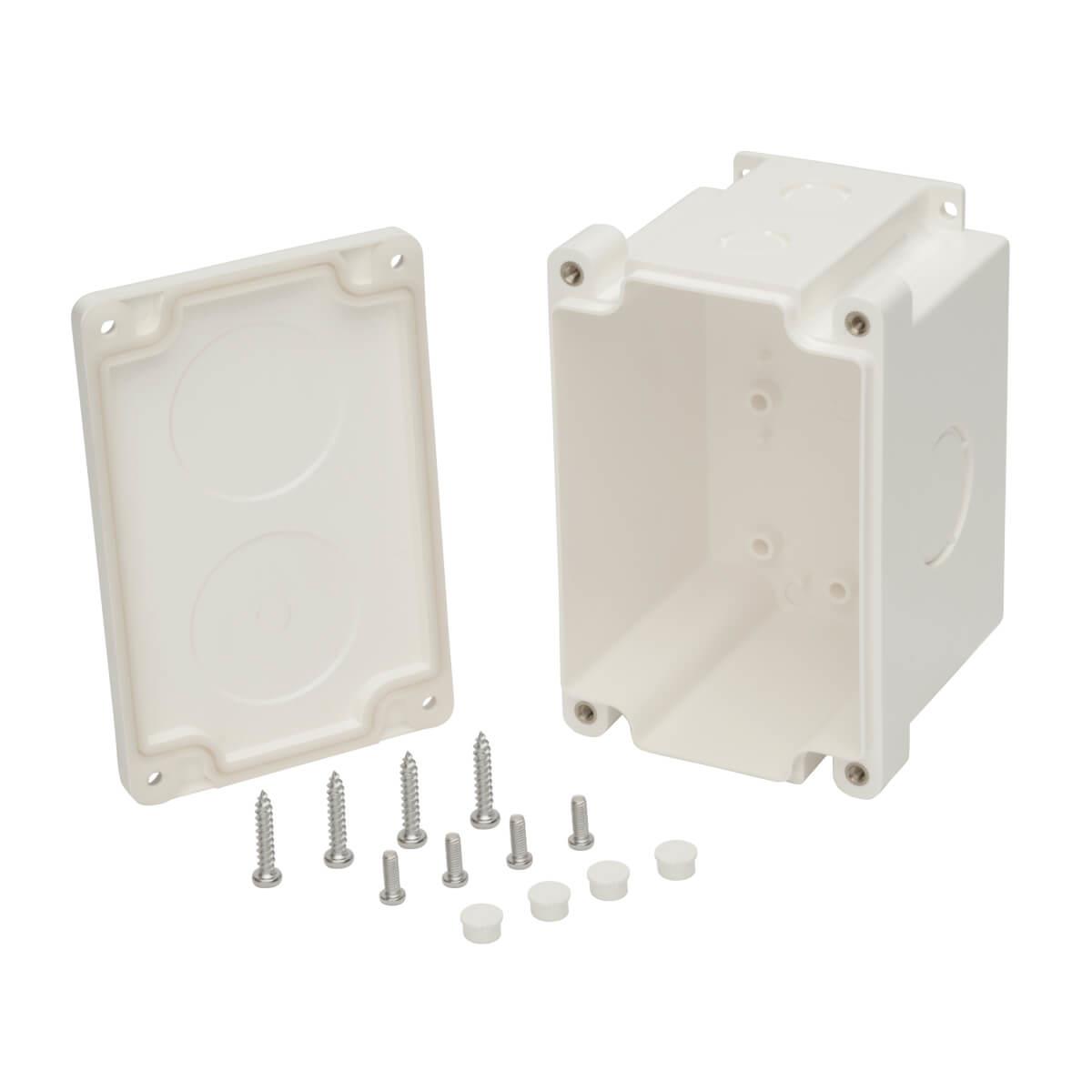 TRIPP LITE Waterproof Electrical Junction Box - Surface Mount, Industrial, Single Gang, IP67, TAA, 2 Cutouts