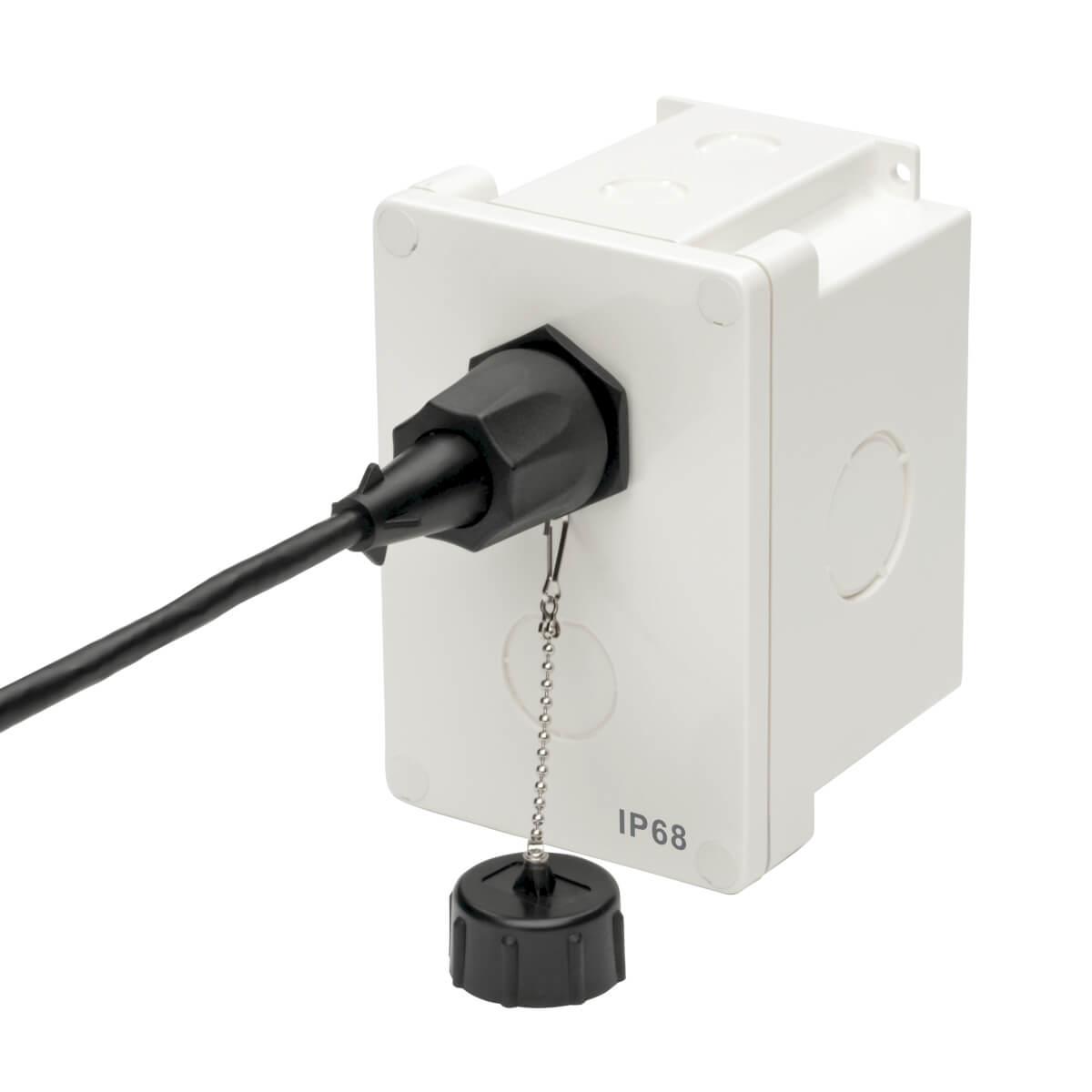 TRIPP LITE Waterproof Electrical Junction Box - Surface Mount, Industrial, Single Gang, IP67, TAA, 2 Cutouts