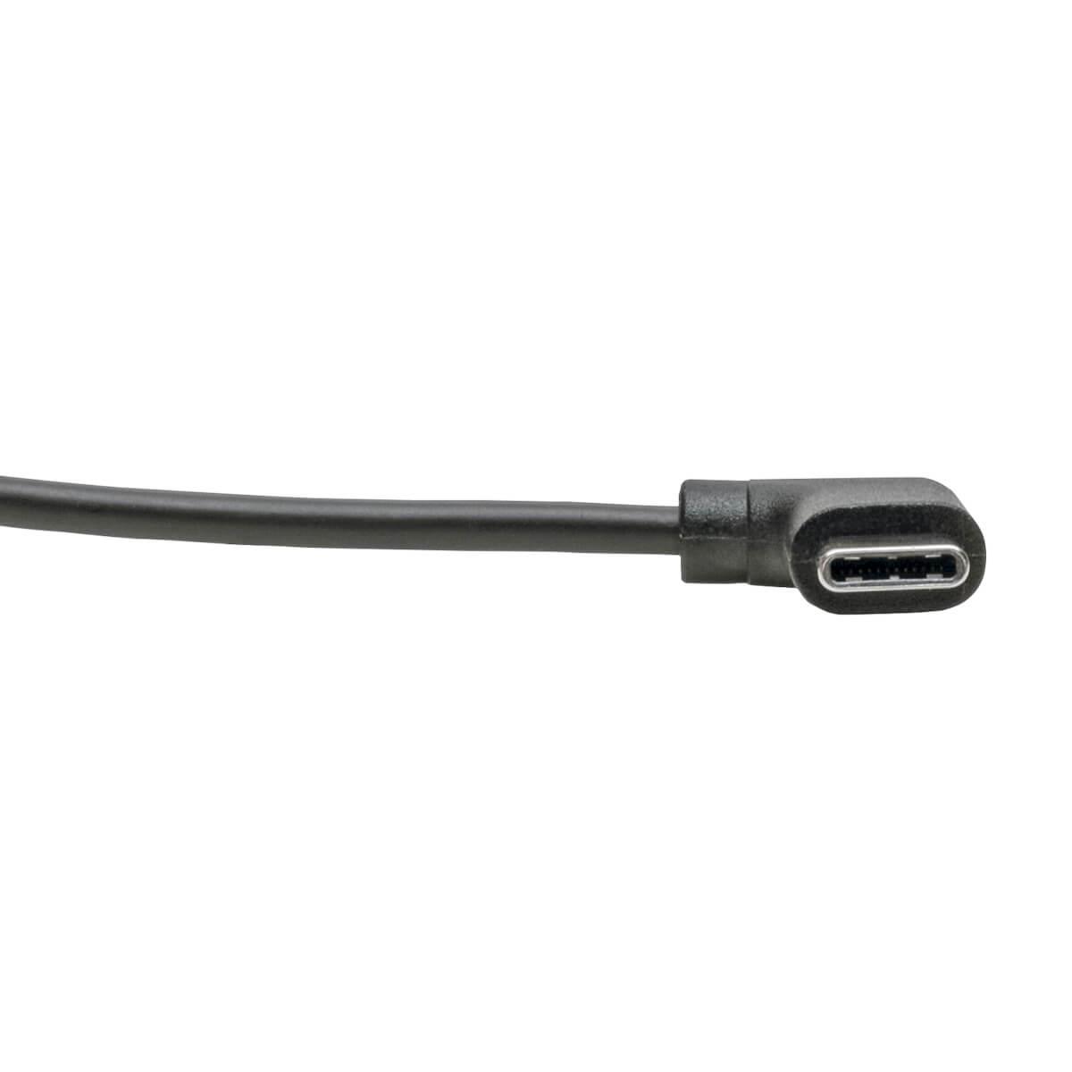 TRIPP LITE USB Type-A to Type-C Cable, M/M, Right-Angle USB-C, 2.0, 91cm. - Thunderbolt 3 Compatible