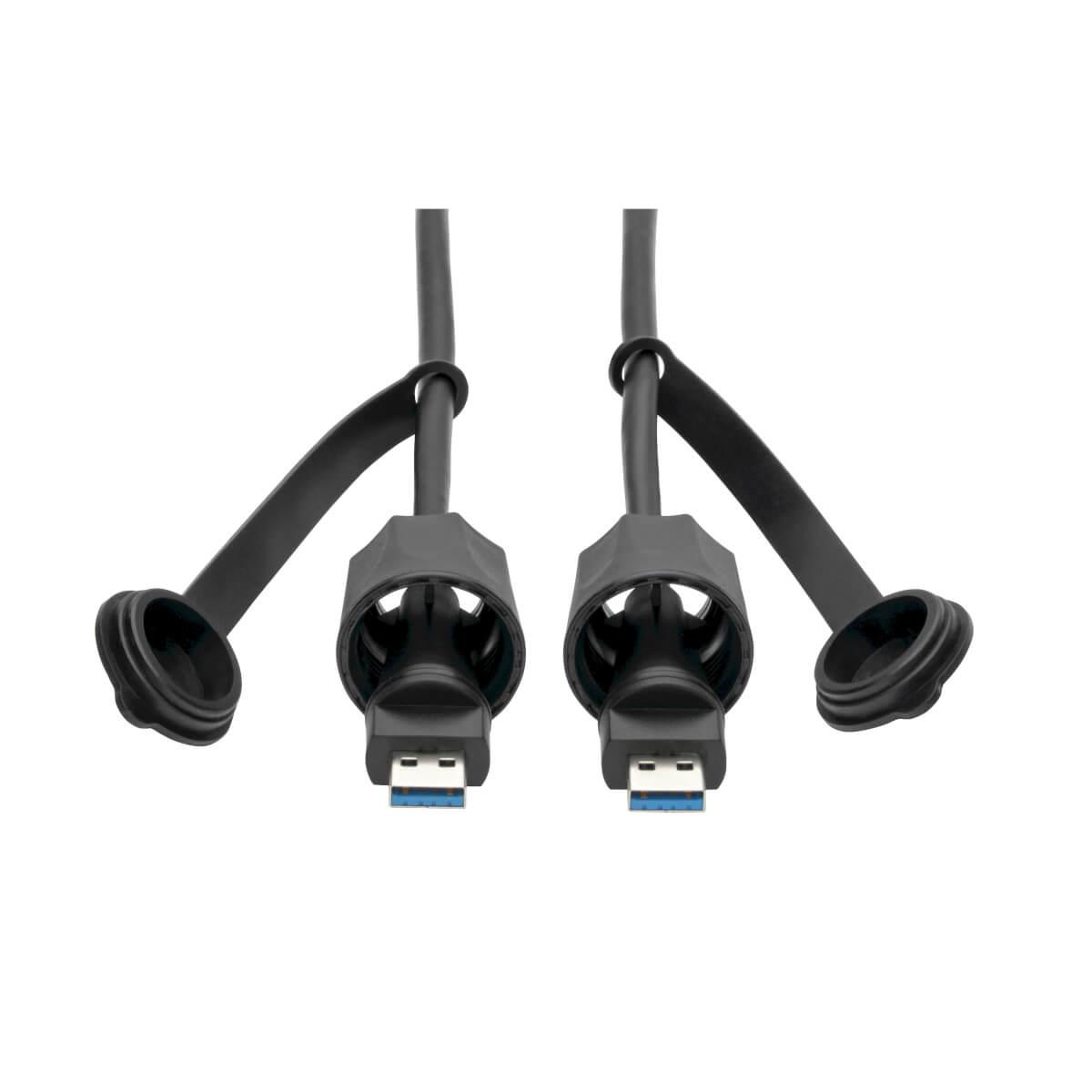 TRIPP LITE USB-A Male to USB-A Male Cable, SuperSpeed, 3.0/3.1, Industrial, 3m - IP67, Shielded, TAA