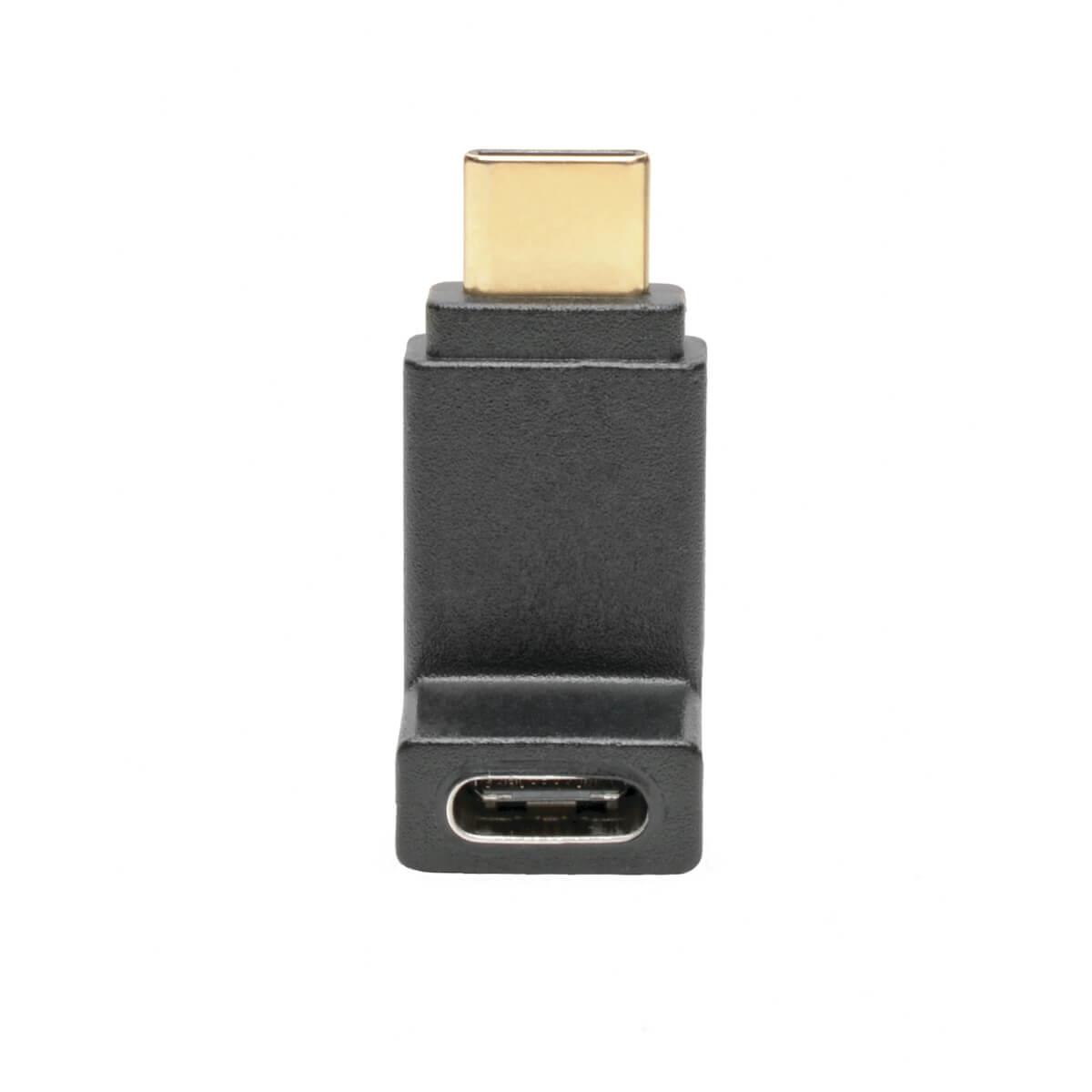 TRIPP LITE USB-C to C Adapter (M/F) - Right Angle, 3.1, Gen 2, 10 Gbps, Thunderbolt 3 Compatible, 3A Rating