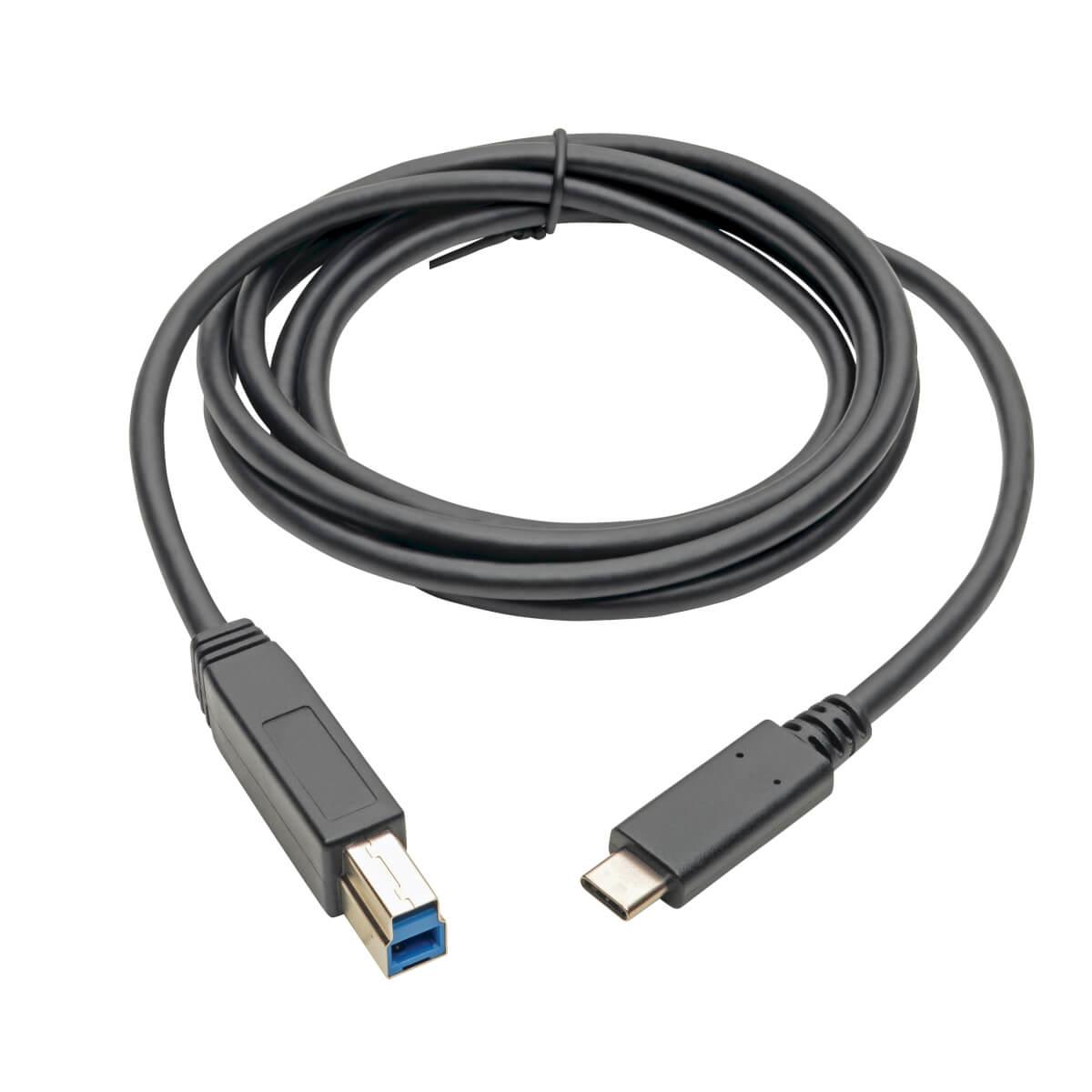 TRIPP LITE USB Type-C to USB Type-B Cable - 5 Gbps, USB-C 3.1 to USB-B, M/M, Thunderbolt 3 - 1.8m
