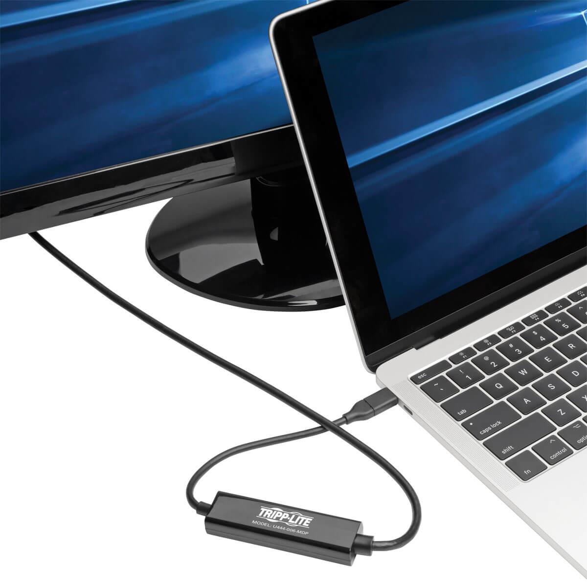 TRIPP LITE USB 3.1 Gen 1 USB-C to Mini DisplayPort 4K Adapter Cable (M/M), Thunderbolt 3 Compatible, 4K @60Hz - 6ft 1.8m