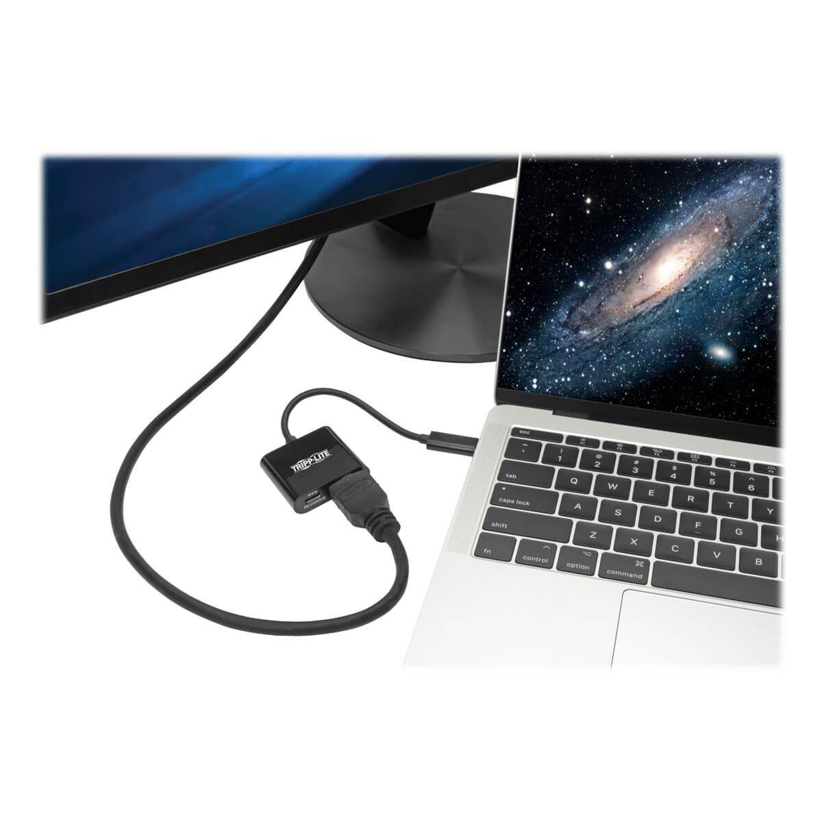 TRIPP LITE USB-C to HDMI Adapter with PD Charging - USB 3.1 Gen 1, 4K x 2K @ 30 Hz, Thunderbolt 3, Black