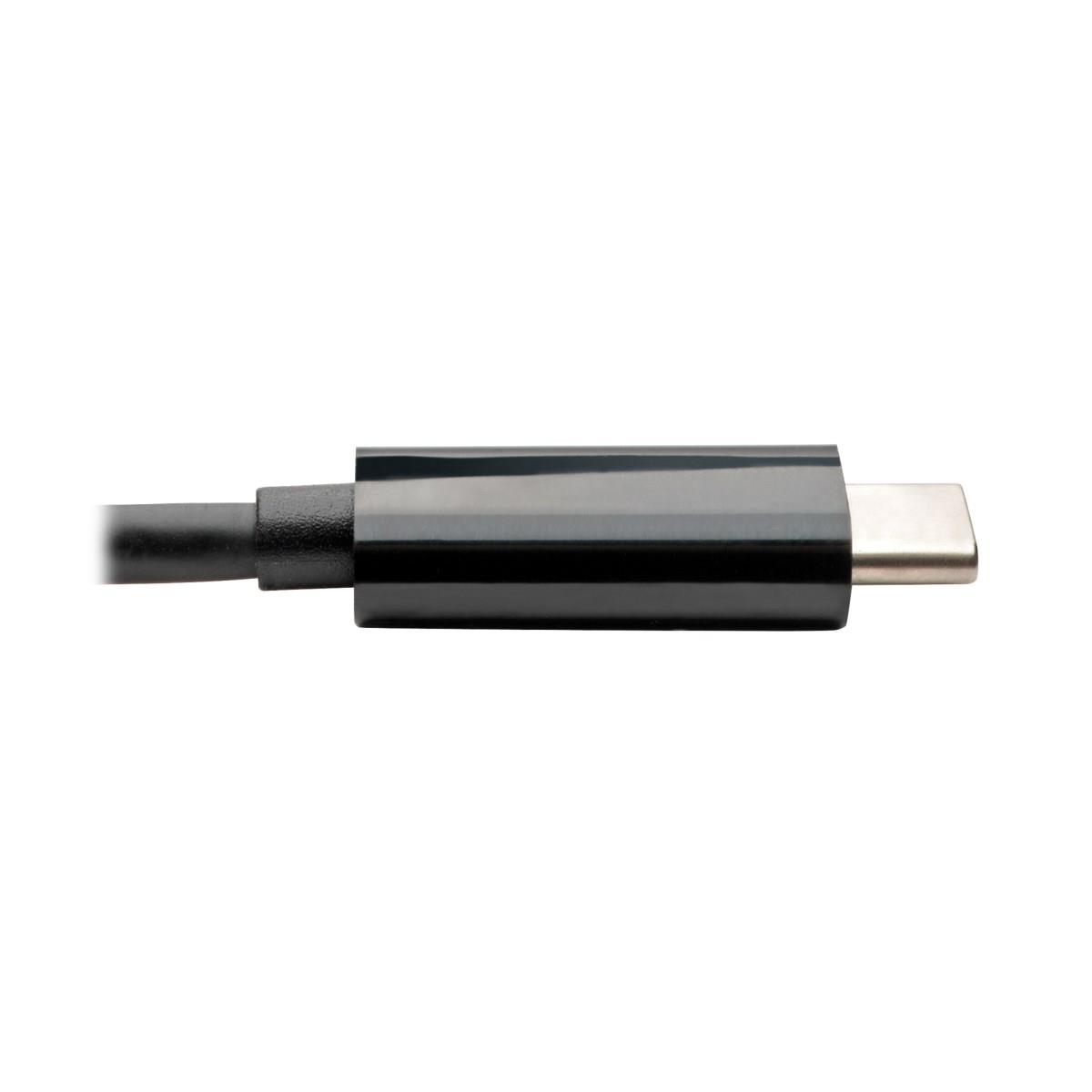 TRIPP LITE USB-C to VGA Adapter with PD Charging - USB 3.1 Gen 1, 1920 x 1080 (1080p), Thunderbolt 3, Black