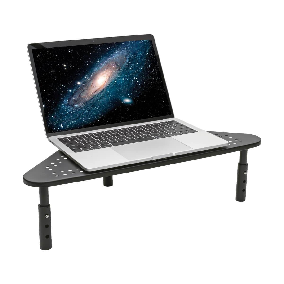TRIPP LITE Monitor Riser for Desk, 12x20in - Height Adjustable, Corner, Metal, Black