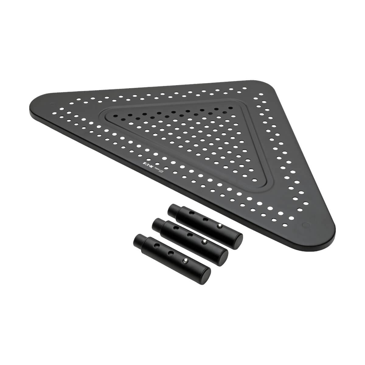 TRIPP LITE Monitor Riser for Desk, 12x20in - Height Adjustable, Corner, Metal, Black