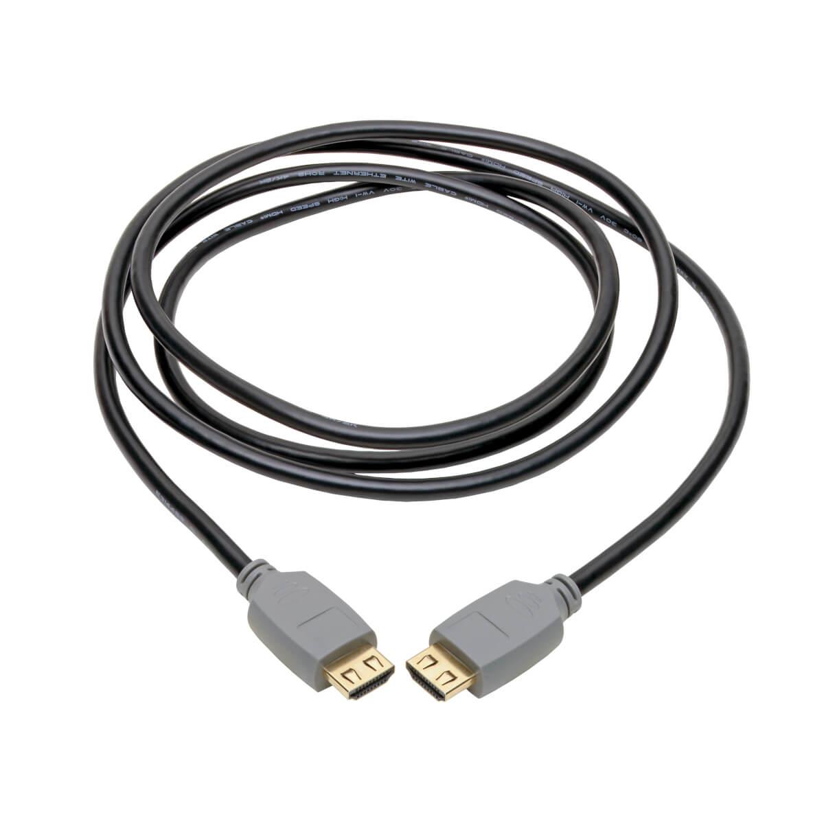 TRIPP LITE High-Speed HDMI 2.0a Cable with Gripping Connectors - 4K, 60 Hz, 4:4:4, M/M, Black, 1.8m