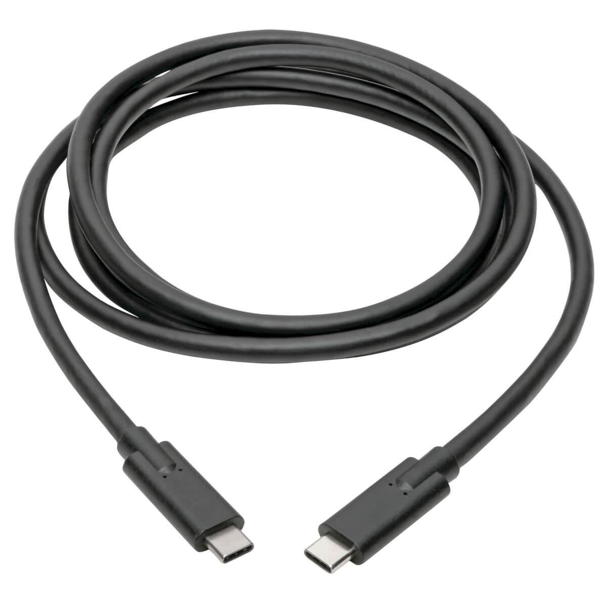 TRIPP LITE USB-C to USB-C Cable (M/M) - 3.1, 5 Gbps, 5A Rating, Thunderbolt 3 Compatible, 1.8m 6ft