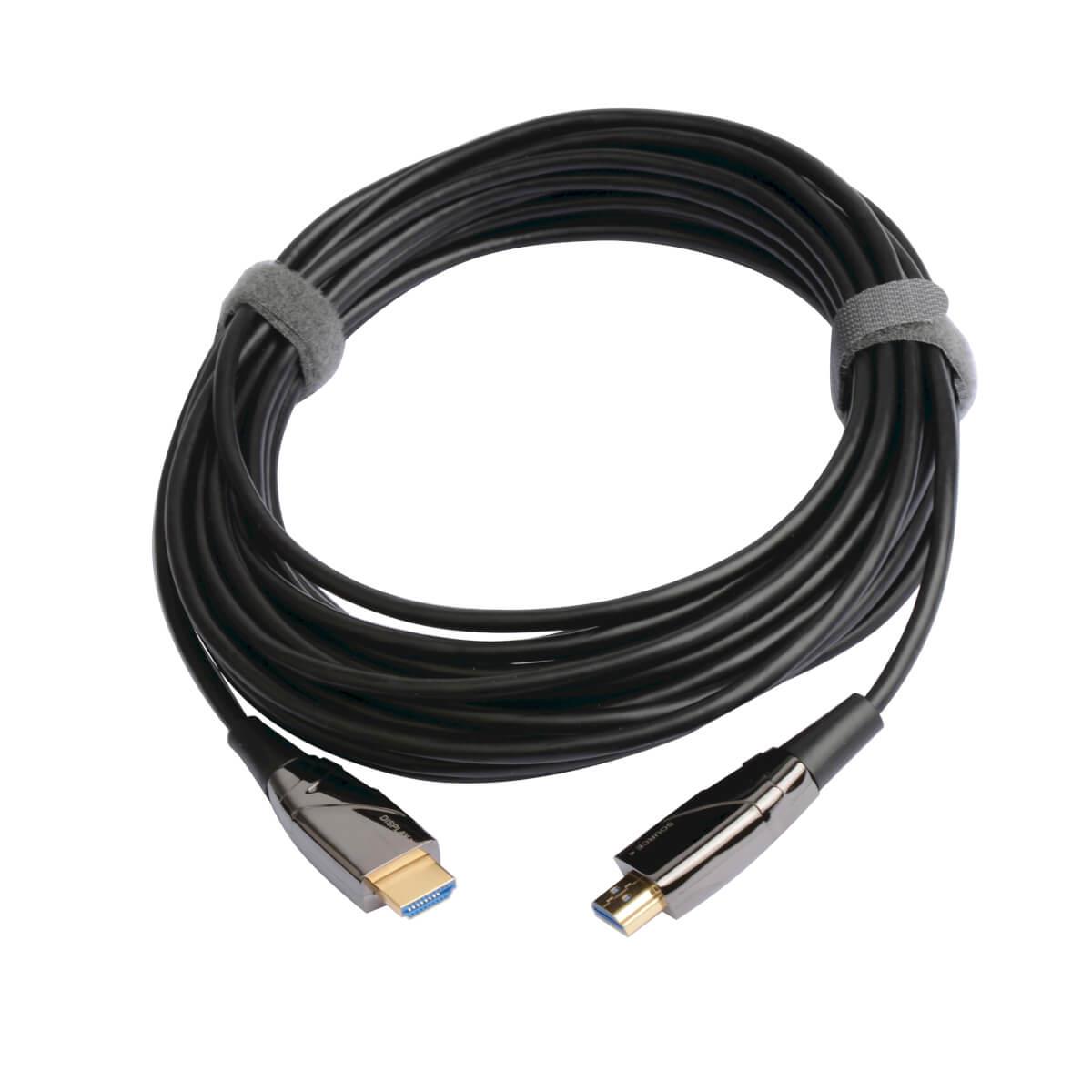 TRIPP LITE High-Speed HDMI 2.0 Fiber Active Optical Cable (AOC) - 4K X 2K HDR @ 60 Hz 4:4:4M/M Black 15M
