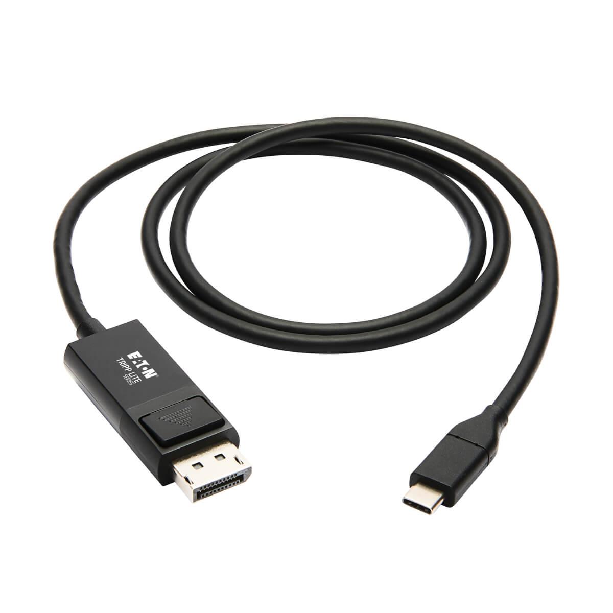 TRIPP LITE USB-C to DisplayPort Adapter Cable (M/M) - 3.1, Gen 1, Locking Connector, 4K @ 60 Hz, 4:4:4, Black- 91cm